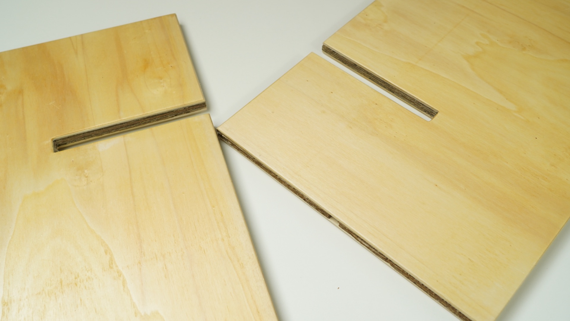 Perforated Sustainable Ply panel with the SP roundel printed in the corner alongside a small offcut sample